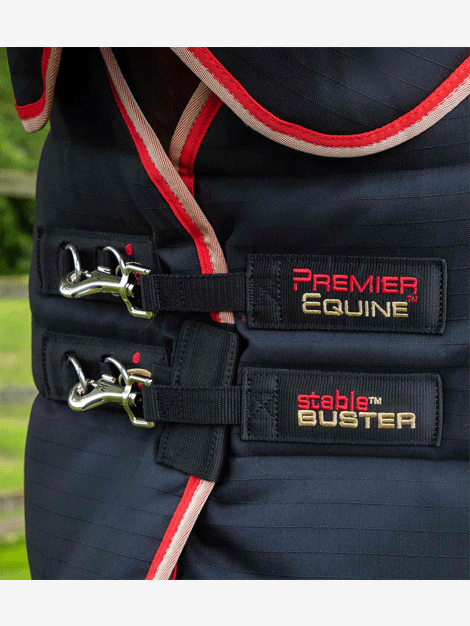 Premier Equine Stable Buster 450g Heavyweight Horse Stable Rug with Neck Cover - Winter Warmth for Horses in Barns & Stables