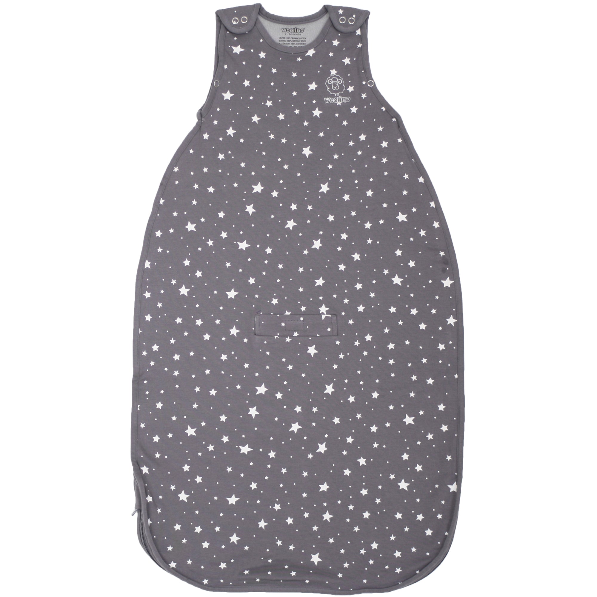 4 Season Ultimate Toddler Sleep Bag - Merino Wool & Organic Cotton for Babies 2-4 Years - Star Gray - Perfect for Nursery, Daycare & Travel