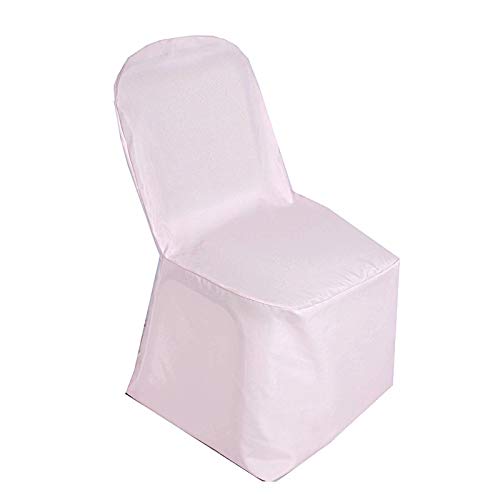 50-Pack Blush Polyester Banquet Chair Covers for Wedding, Party & Reception Decor - Elegant Dining Table Linens & Ceremony Supplies - Perfect for Bridal Showers, Quinceañeras & Formal Events