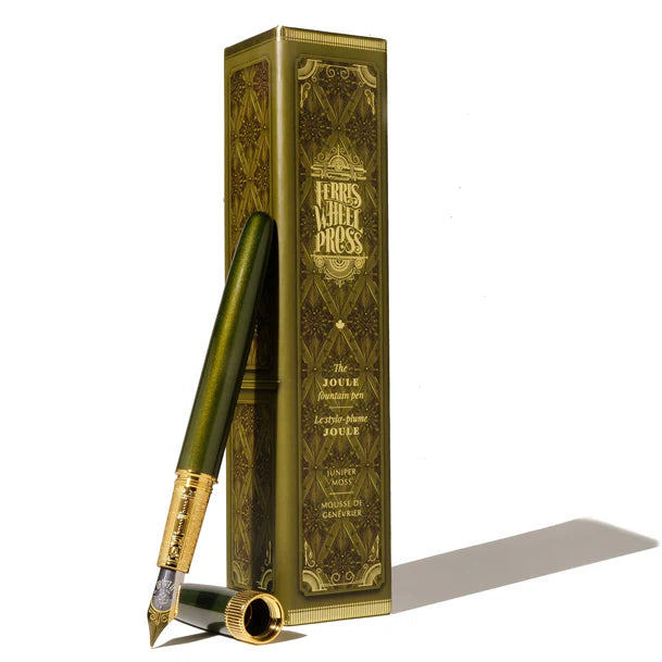 Ferris Wheel Press The Joule Fountain Pen - Premium Juniper Moss Green Ink Writing Pen for Calligraphy & Journaling - Perfect Gift for Writers & Pen Enthusiasts