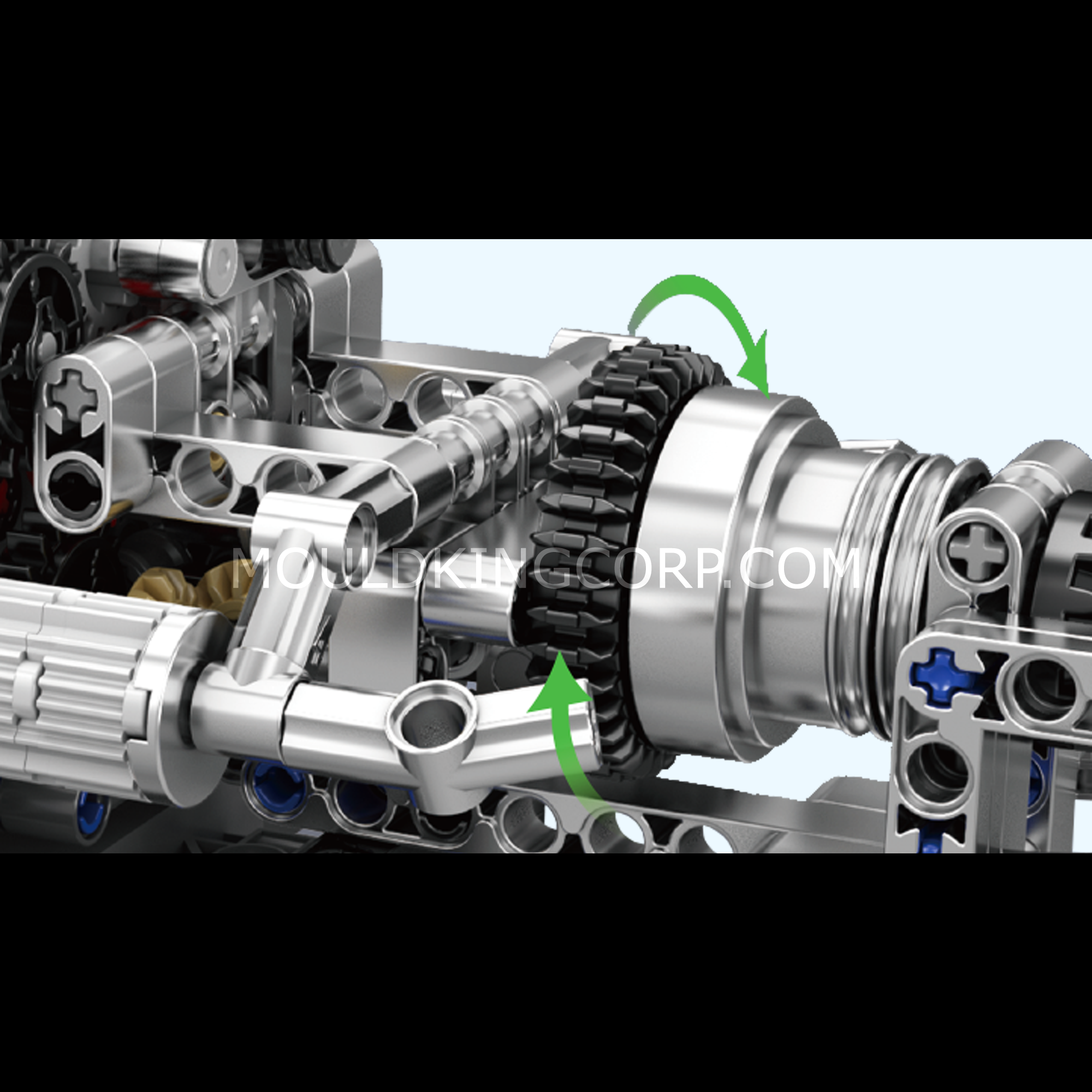 Mould King 10207 PAG Turbocharged V8 Engine Model Building Kit - 761 Piece STEM Educational Toy for Adults & Kids | DIY Assembly, Collector's Display, Gift for Car Enthusiasts