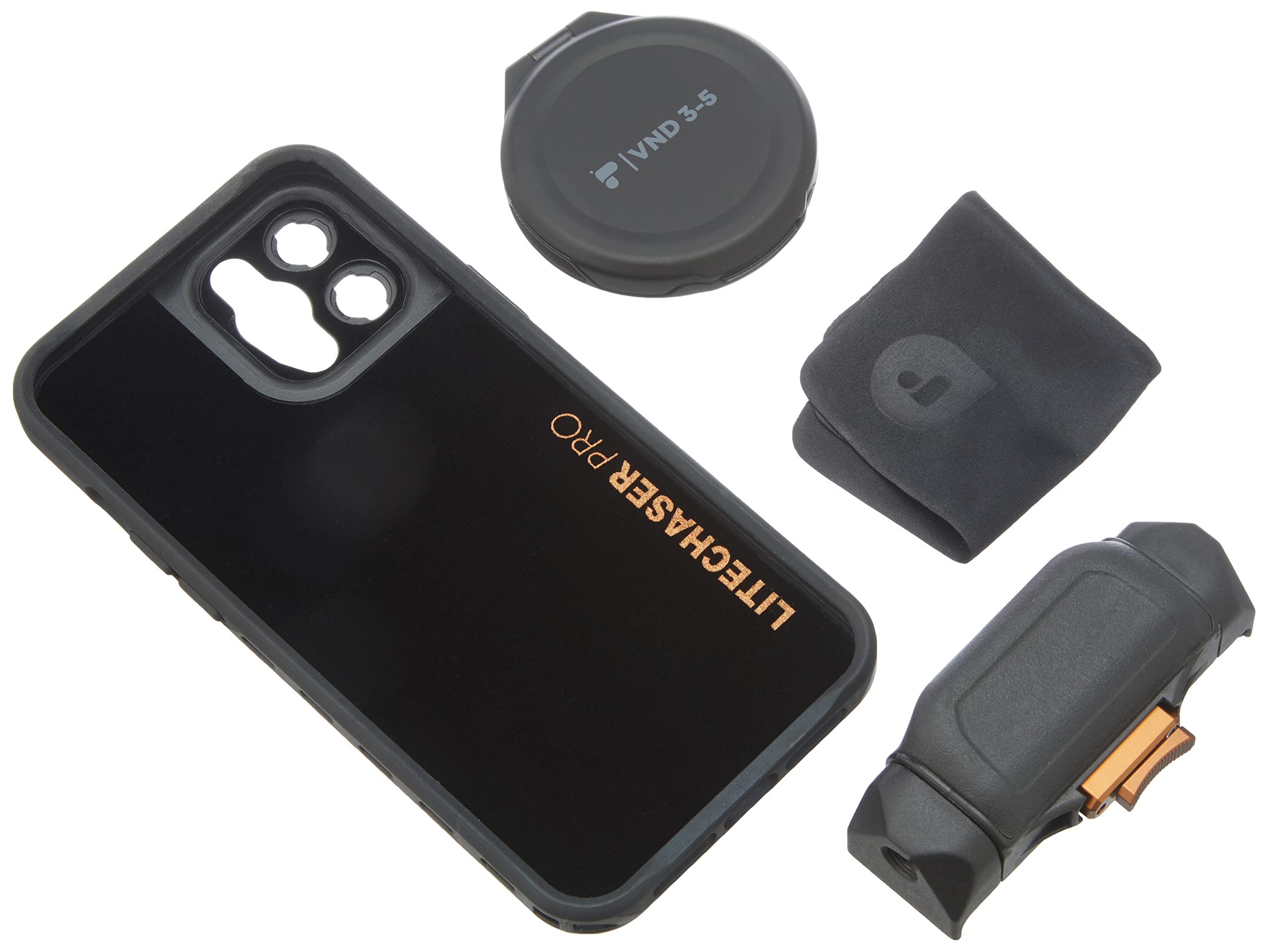 PolarPro LiteChaser iPhone 12 Pro MAX VND Kit - Protective Case with Grip & Variable ND Filter - Compatible with Moment M-Series Lenses & MagSafe - Perfect for Vlogging, Photography and Outdoor Adventures