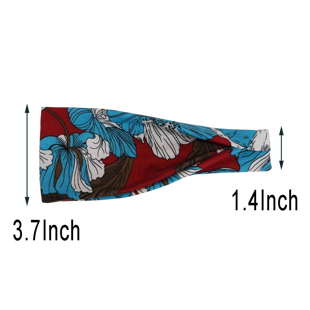 6 Pack Women's Elastic Wide Headbands - Yoga, Workout, Running & Exercise Hair Bands - Non-Slip Sports Fashion Accessories for Active Women (6pack_601) | Perfect for Gym, Yoga Class, Jogging & Daily Wear