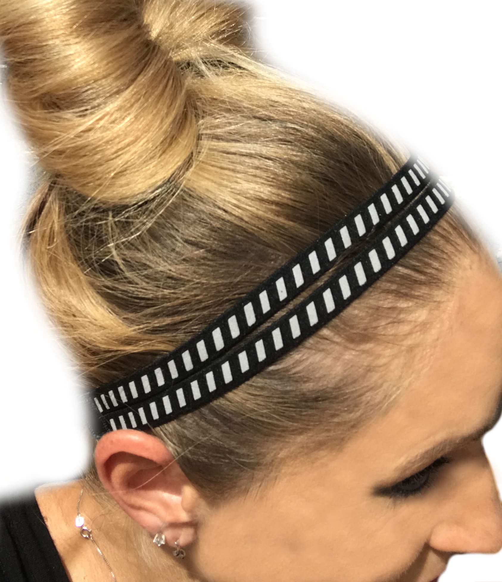 No Slip Reflective Sports Headband for Running & Workouts - Non-Slip Grip for Nighttime Exercise & Outdoor Activities