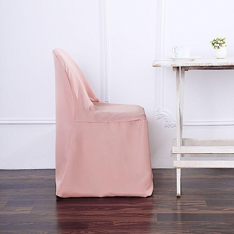 Foldable Flat Chair Covers for Weddings, Parties & Events - Elegant Decorations for Banquets, Receptions & Outdoor Gatherings
