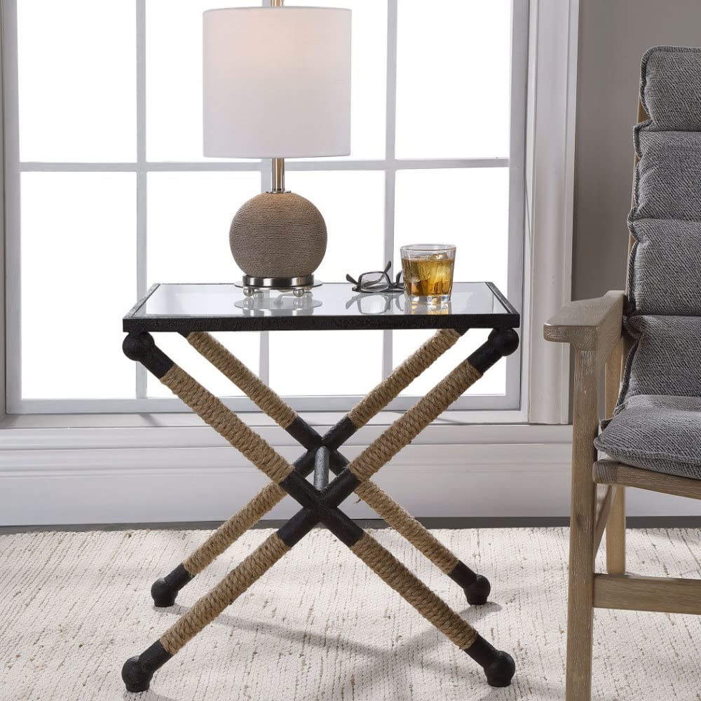 22 Inch Coastal Accent Table - 16
