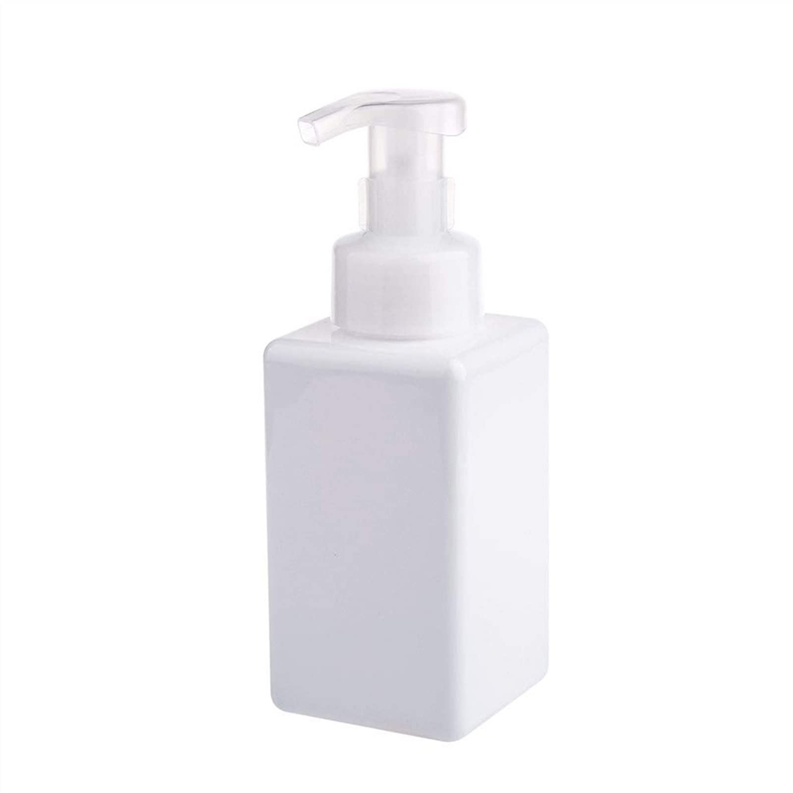 Refillable 450ml Foaming Hand Soap Dispenser Pump Bottle for Liquid Soap, Shampoo & Body Wash - White Bathroom Container for Cosmetics & Toiletries | Perfect for Kitchen, Bathroom Sink & Vanity Organization