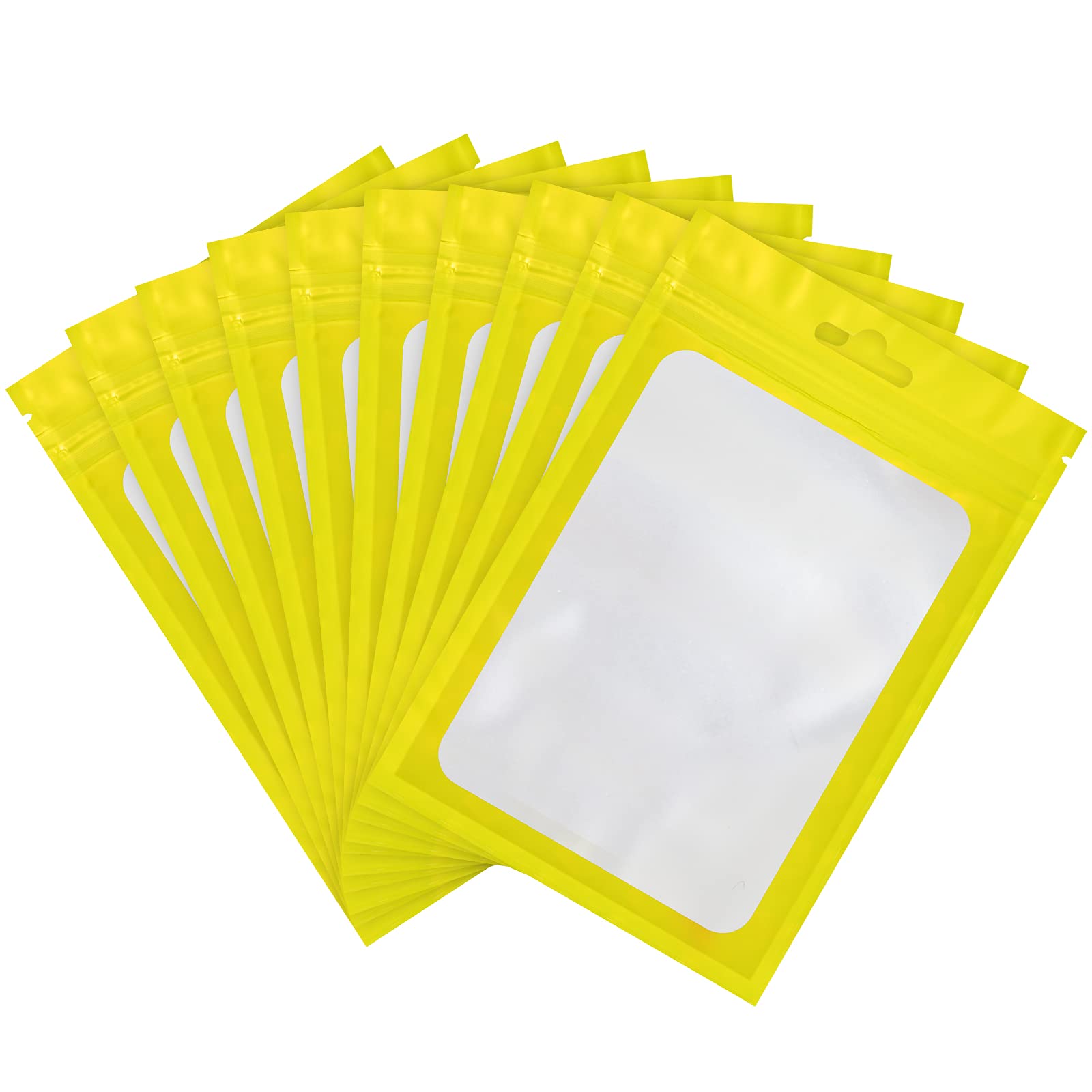 100 Pack Smell Proof Mylar Bags with Clear Window | Odorless Food Storage Pouches | Self Sealing Airtight Foil Bags (3x4.7 Inch, Green) | Perfect for Storing Herbs, Coffee, Snacks & Travel Essentials