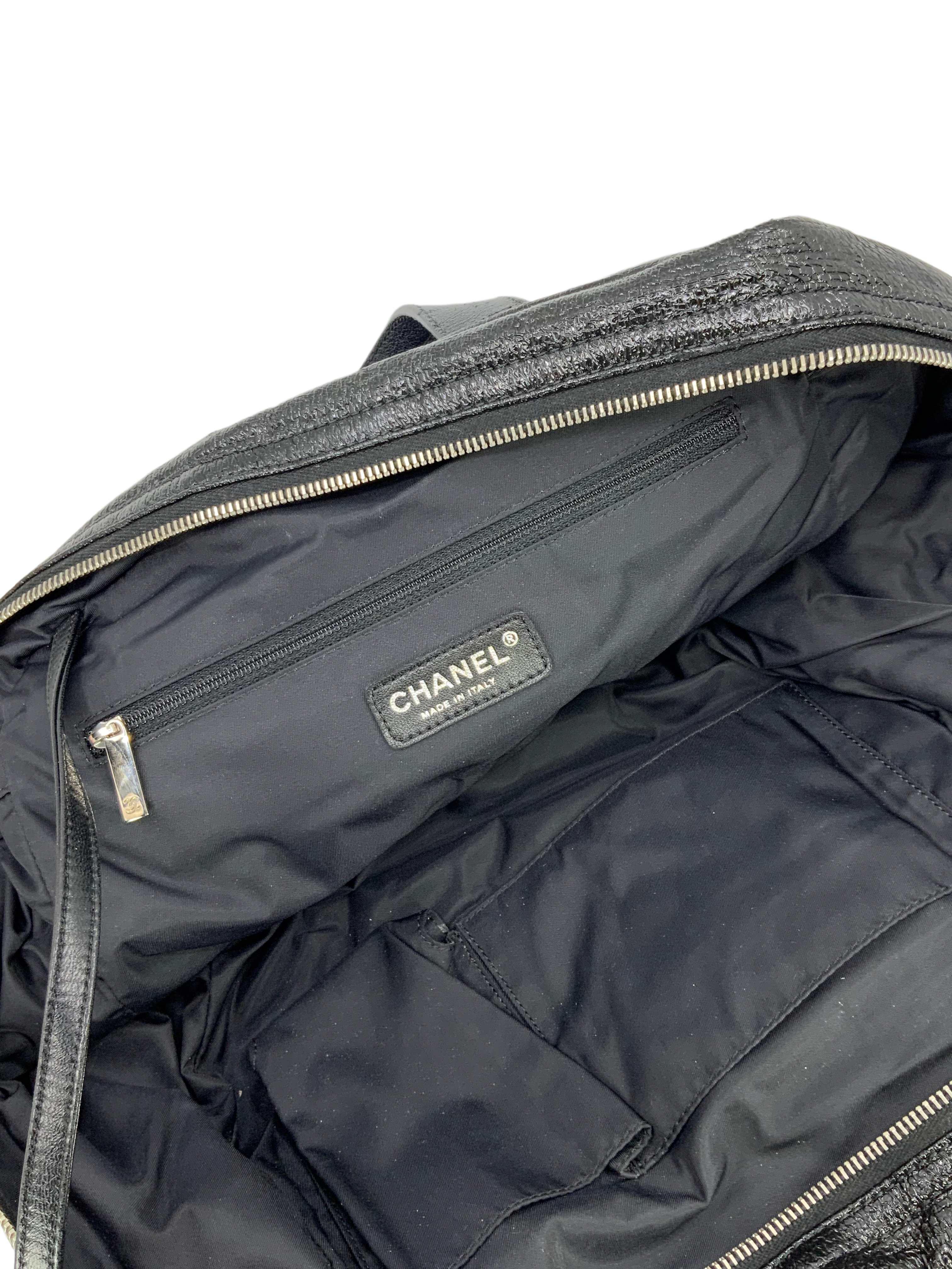 CHANEL Quilted Coated Leather Large Bowling Bag for Women - Luxury Designer Handbag for Everyday Use, Travel & Work
