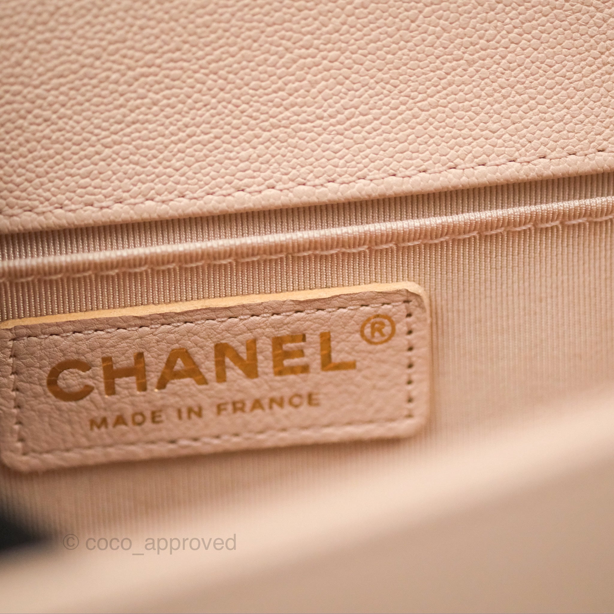 Chanel Chevron Medium Boy Bag in Light Pink Caviar Leather with Gold Hardware - Luxury Crossbody Bag for Women, Perfect for Parties & Evening Events