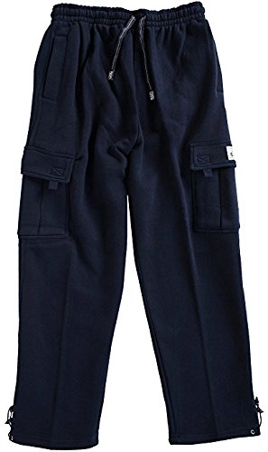Pro Club Men's Heavyweight Fleece Cargo Pants - Warm Winter Work Pants for Outdoor Activities, Hiking & Casual Wear