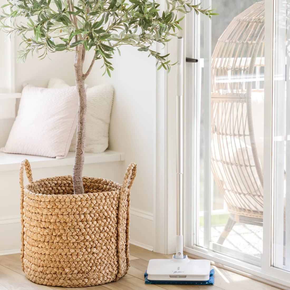 Nellie's WOW TOO Cordless Electric Mop - Lightweight Spin Mop for Hardwood Floors & Tile Cleaning - Perfect for Home, Kitchen & Pet Hair Removal