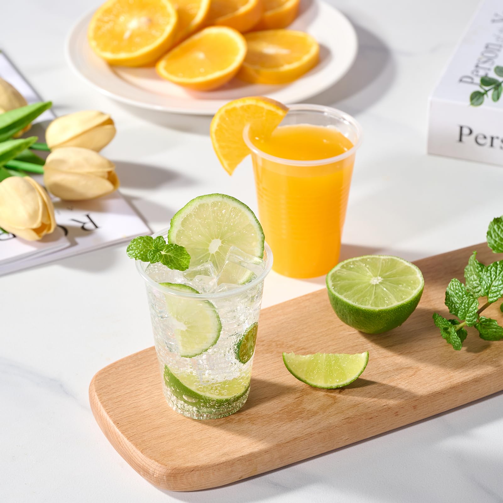 Vplus 2000 Pack 7 oz Clear Plastic Cups - Disposable Drinking Cups for Cold Beverages, Water, Party & Desserts - Bulk Plastic Cups for Business, Wedding, Events & Parties - Perfect for Catering, Picnics & Office Use
