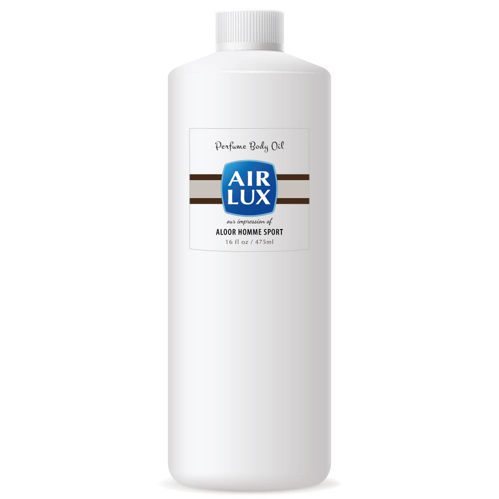 Premium Aloor Homme Sport Cologne for Men - Long Lasting Fragrance, Alcohol-Free, Pure Concentrated Body Oil, Grand Quality Bulk Size (16 Fl Oz) | Perfect for Daily Wear, Gym, Office & Special Occasions