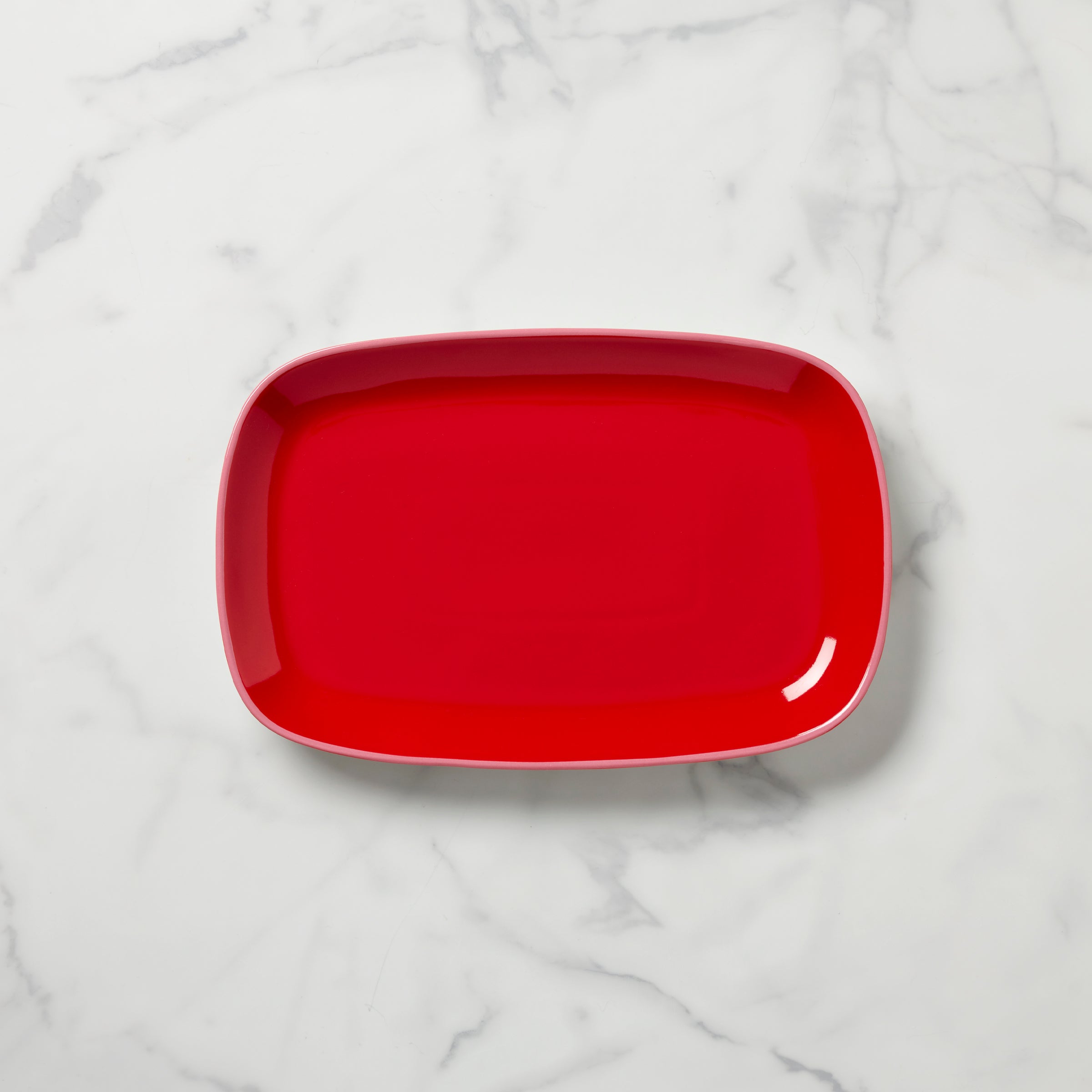 Make It Pop Platter - Vibrant Red Serving Tray for Parties, Entertaining & Home Decor | Elegant Appetizer Display Dish