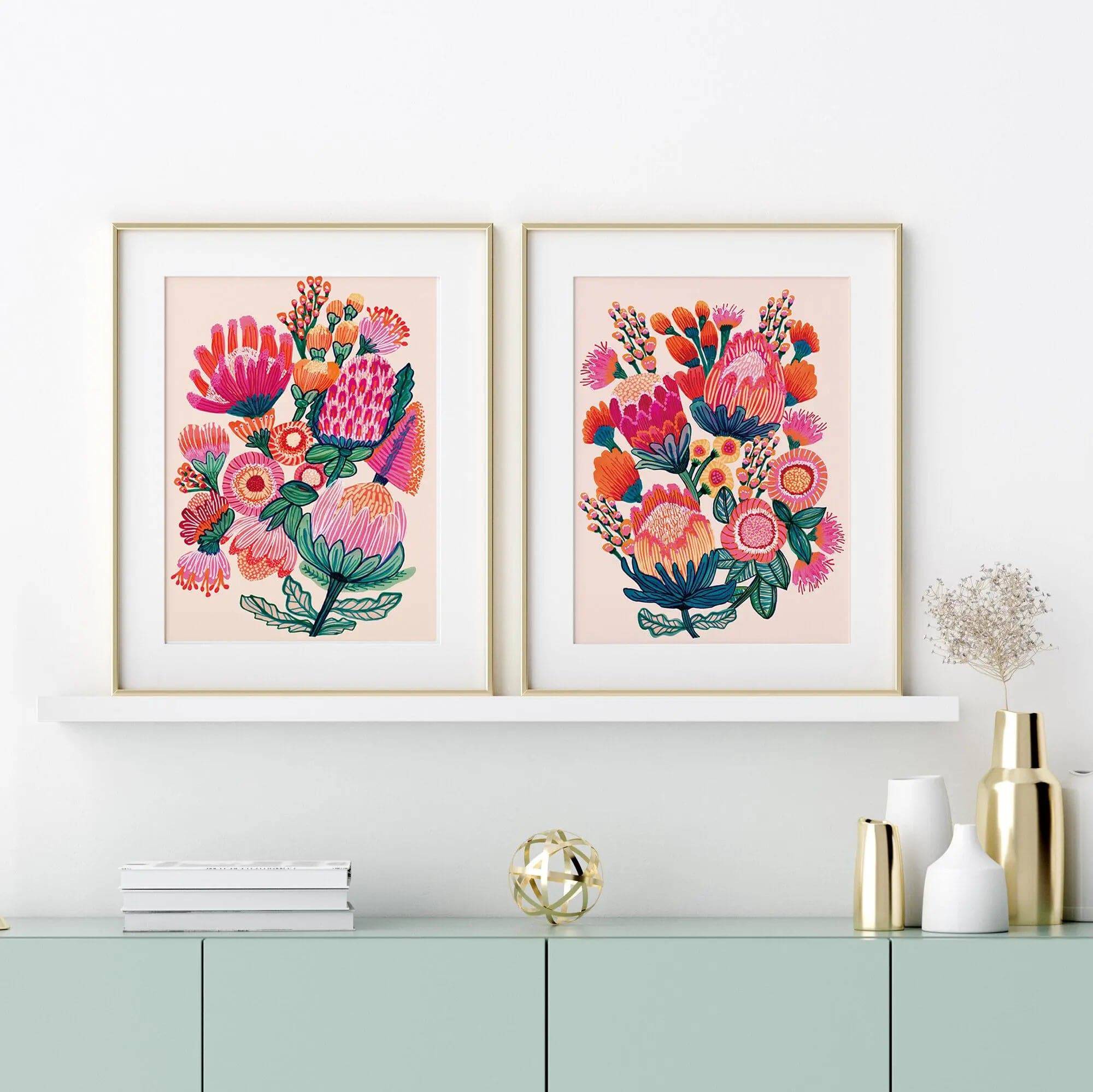 Australian Flowers Wall Art Prints - Stunning Floral Canvas Decor for Living Room, Bedroom & Office - Perfect for Home Decor & Gifts