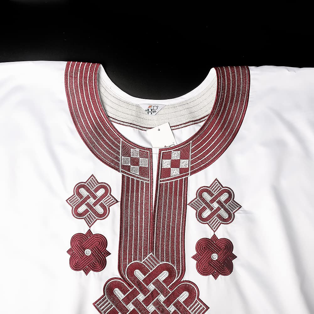 Premium African Men's Agbada Outfit - 3-Piece Embroidered Dashiki Shirt & Pants Set | HD Quality Traditional Nigerian Clothing for Weddings, Parties & Cultural Events
