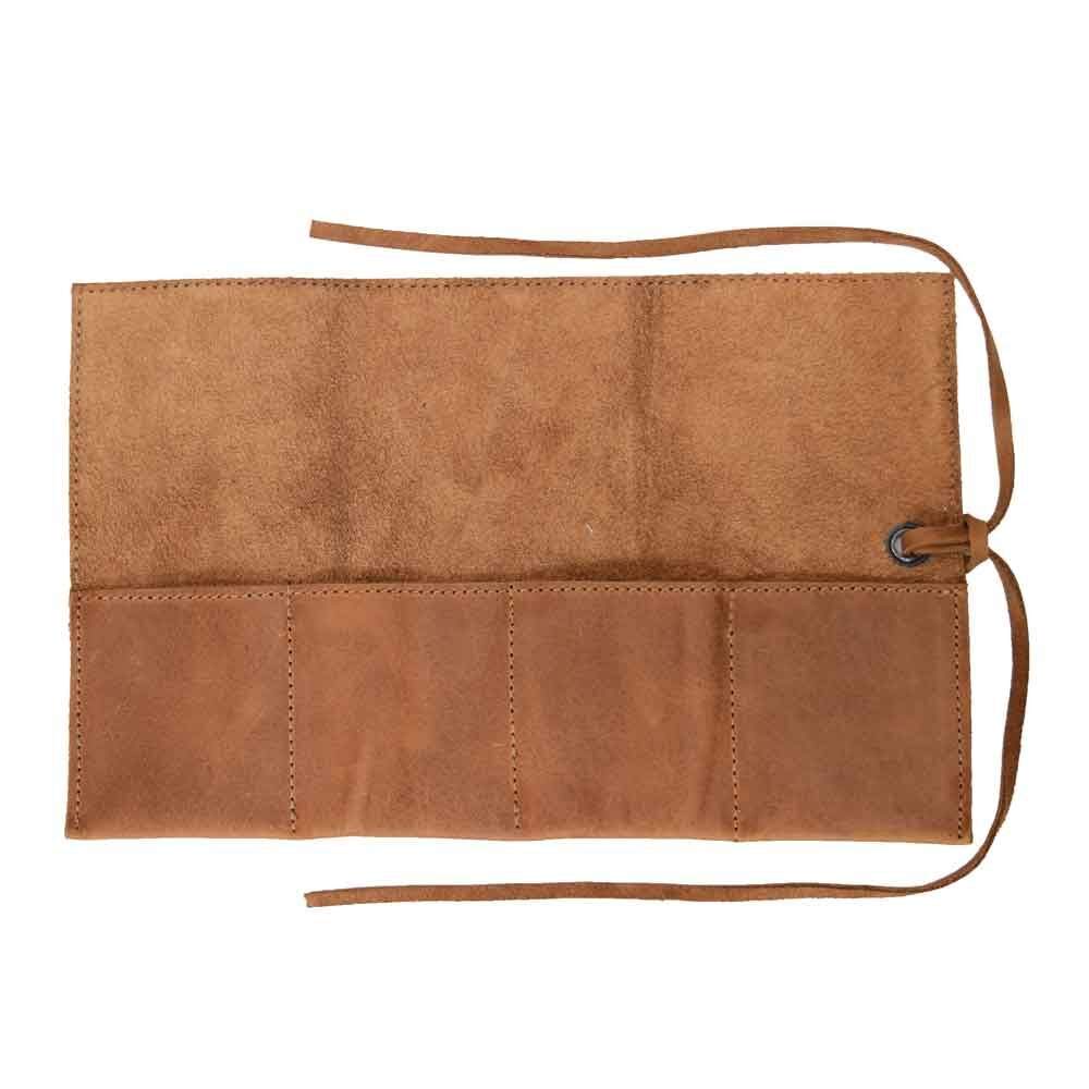Premium Leather Watch Roll Organizer - Handcrafted Full Grain Leather Watch Case Holds 4 Watches | Travel-Friendly Watch Storage for Men & Women | Perfect for Business Trips, Vacations & Watch Collectors (Single Malt Mahogany)