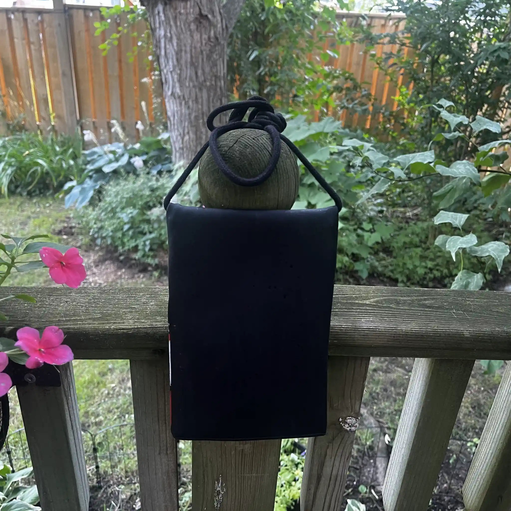 Stella Concert Crossbody Bag - Black Cork Leather with Gnome Design - Perfect for Everyday Use, Travel & Casual Outings