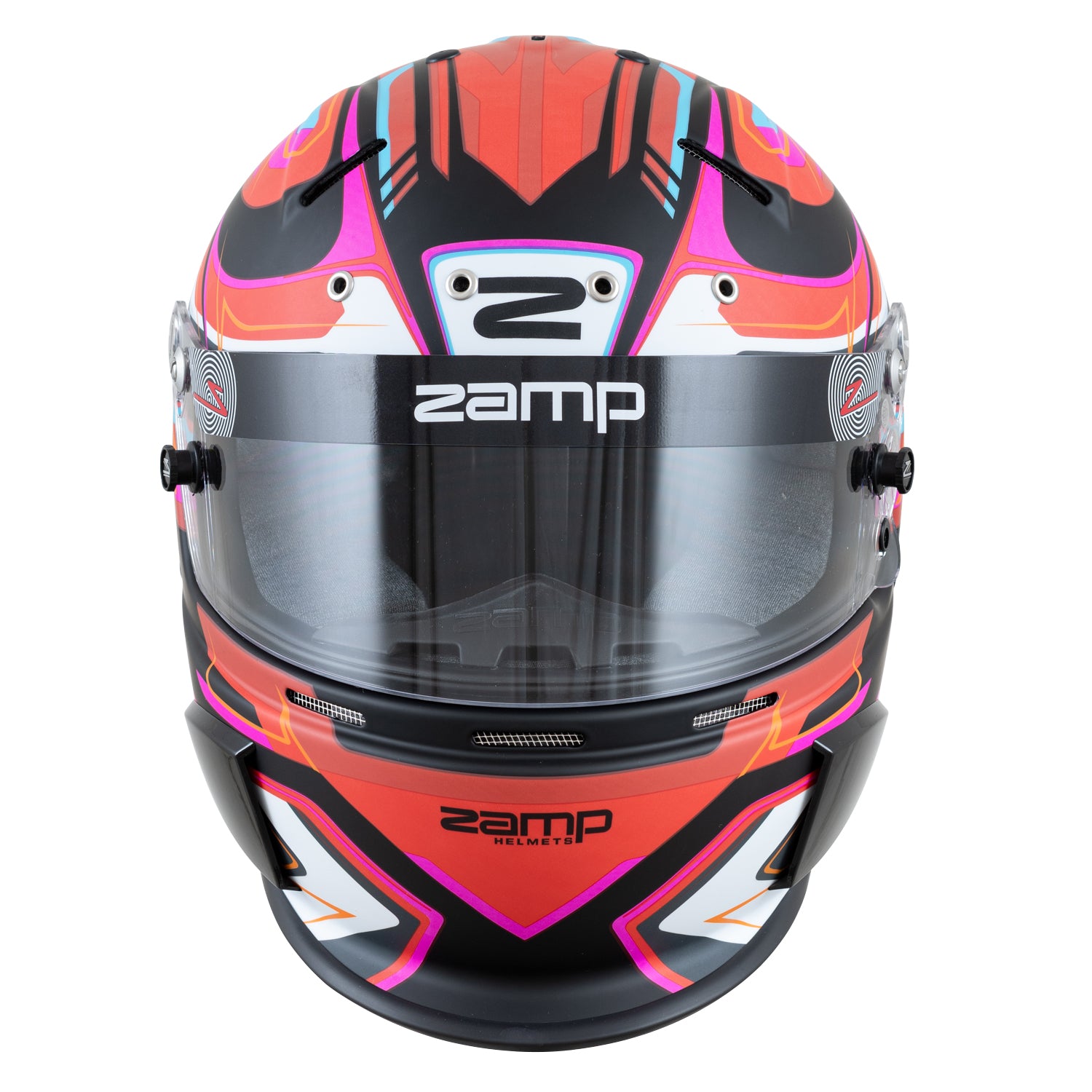 Zamp RZ 70E Matte Black Racing Helmet - FIA 8859 & Snell SA2020 Certified - Lightweight Motorcycle & Auto Racing Safety Gear for Track & Street Use