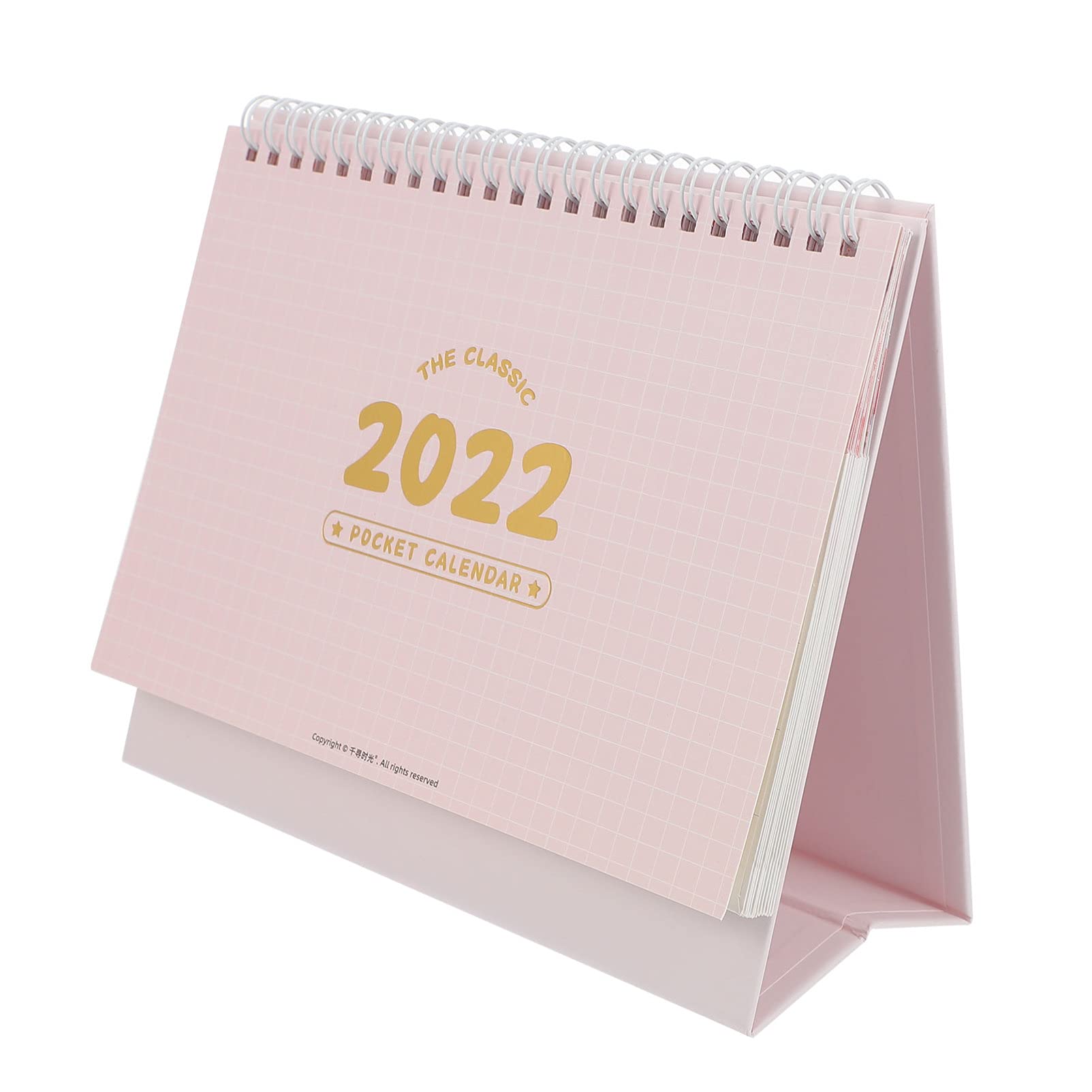 NUOBESTY 2022 Standing Flip Desk Calendar - Small Office & Home Planner with Sticker Cards, Ruled Blocks for Daily Planning, Organization - Perfect Desk Accessory for Work, School, or Gift Giving