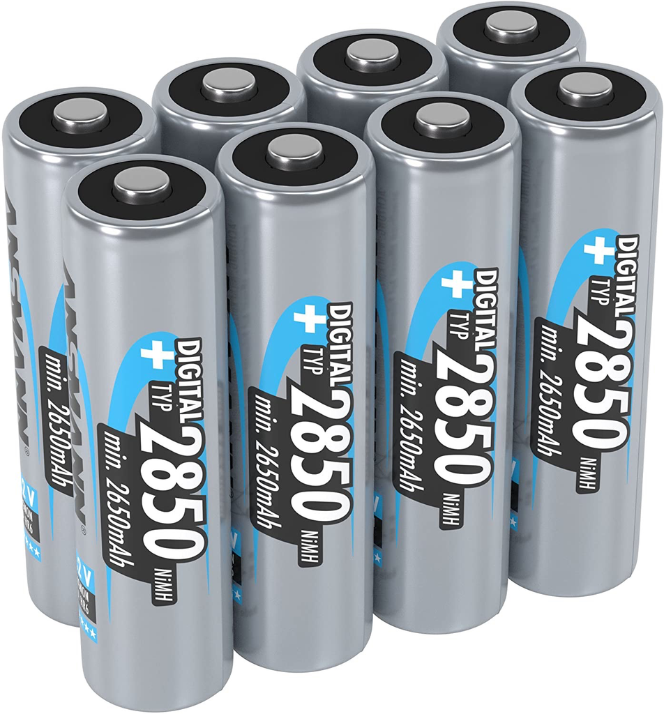 Ansmann AA Rechargeable Batteries 20-Pack - High Capacity 2850mAh, Long-Lasting Power for Toys, Cameras, Flashlights & More