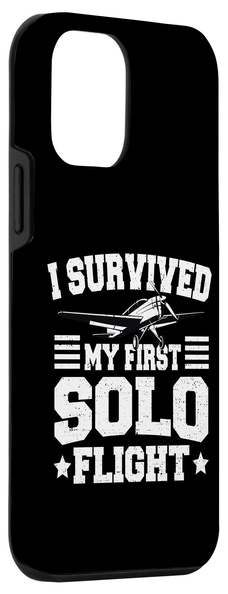 iPhone 12 Mini Funny Pilot Case - 'I Survived My First Solo Flight' Protective Cover for Air Travel & Aviation Enthusiasts