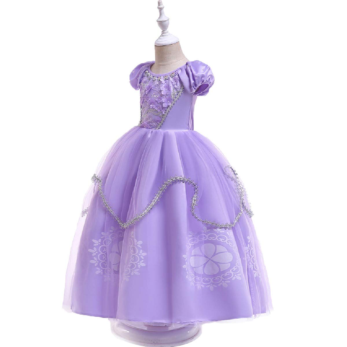 **Sofia Princess Birthday Dress for Girls | Rapunzel Halloween Costume & Christmas Party Gown with Accessories | Perfect for Pageants, Evening Parties & Dress-Up Play**