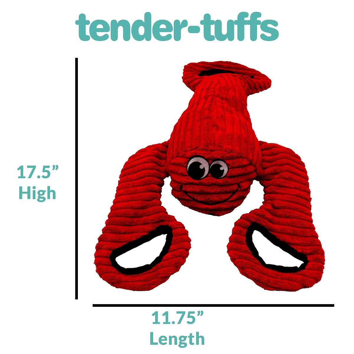 SmartPetLove Snuggle Puppy Tender-Tuffs Plush Dog Toys for Tug-of-War - Durable Yellow Stingray & Large Red Lobster Squeaky Marine Animal Chew Toys | Interactive Play for Puppies & Adult Dogs | Perfect for Training, Bonding & Indoor/Outdoor Playtime