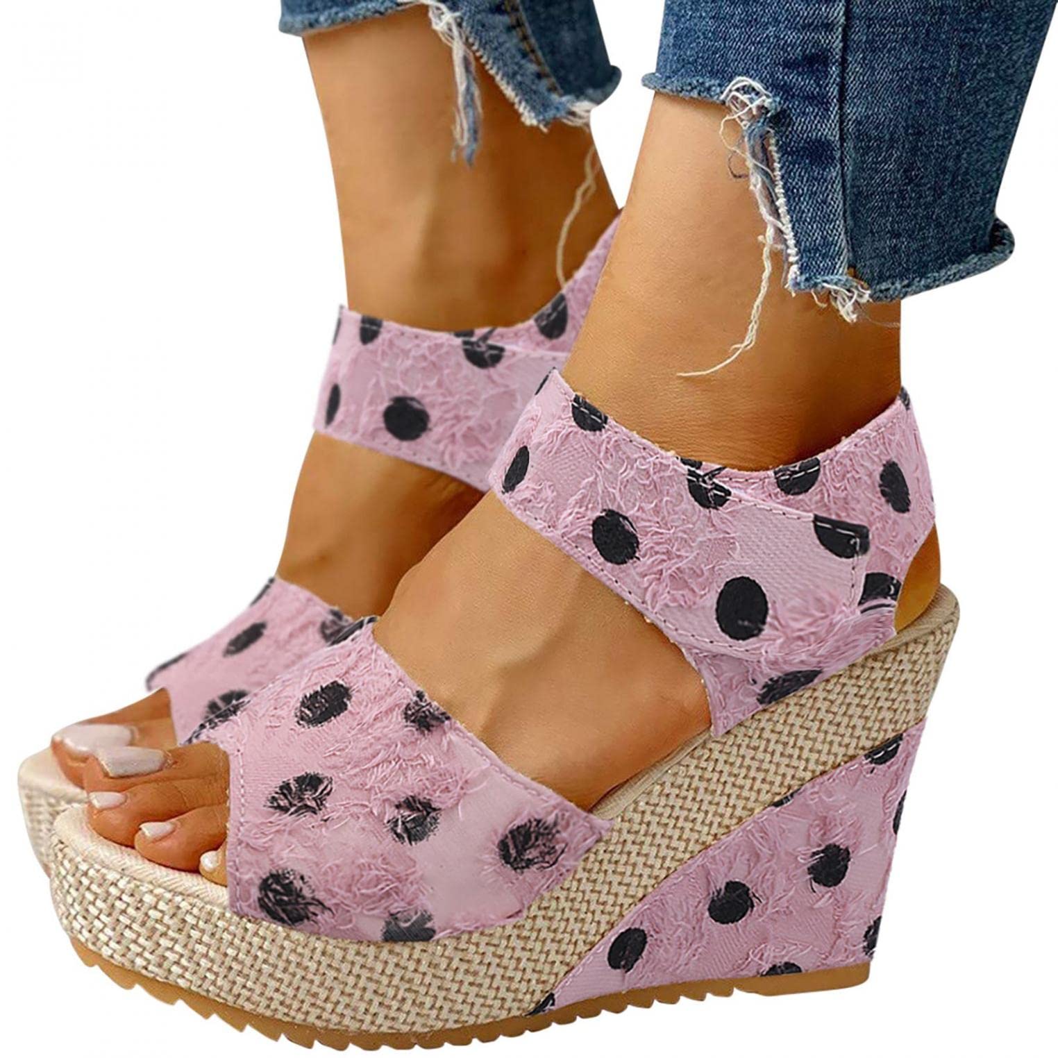 NOLDARES Women's Casual Summer Espadrille Platform Sandals - Strappy Open Toe Wedge Sandals for Beach, Vacation & Everyday Wear