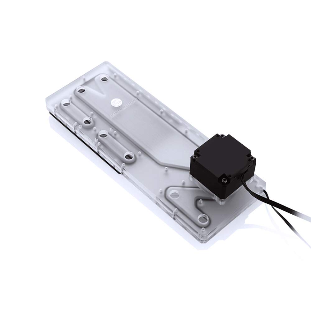 Bykski RBW Acrylic Distro Plate with DDC Pump - Water Cooling Distribution Board for TT Tower 900/A500 TG PC Case - Perfect for Custom Liquid Cooling Loop & Gaming PC Builds
