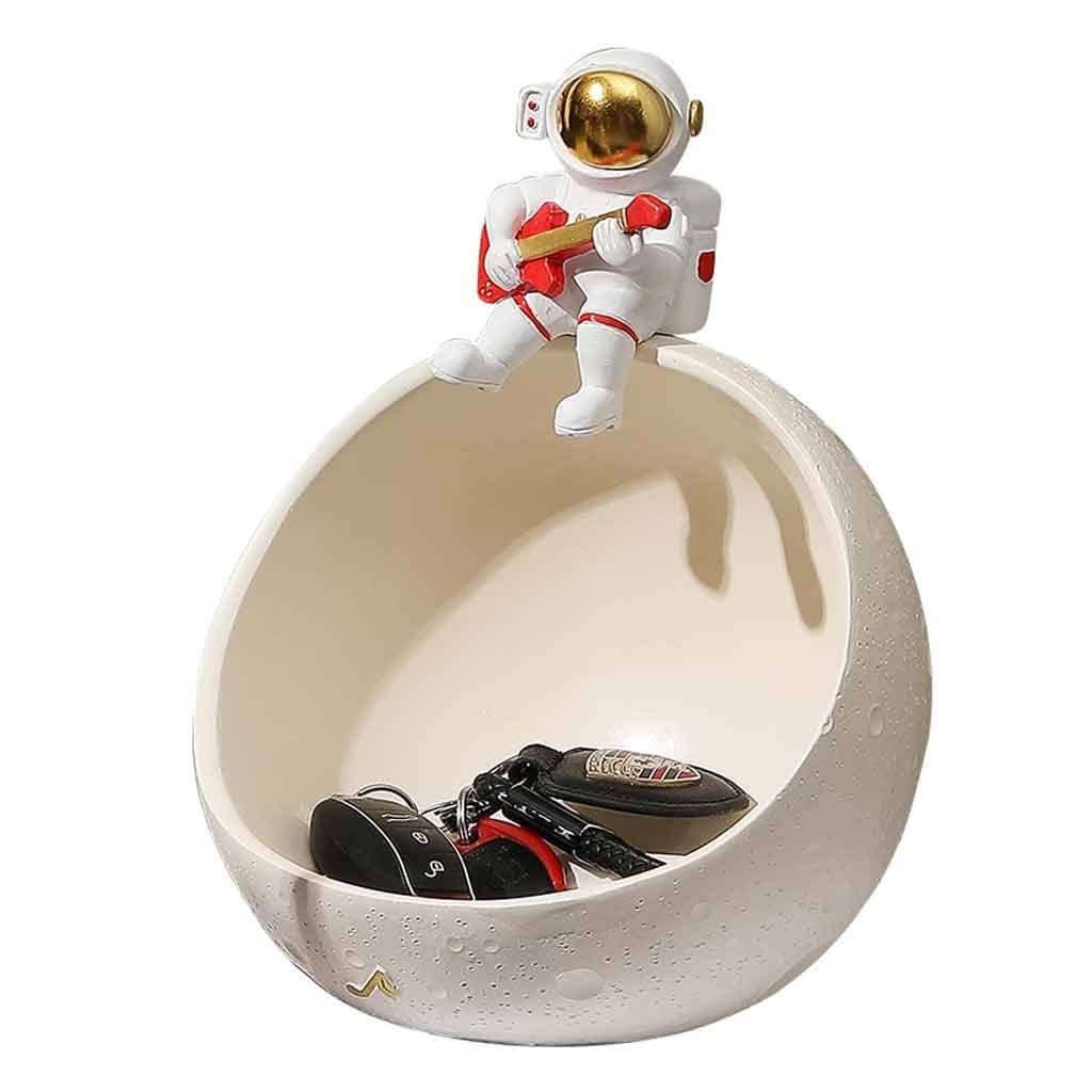 ZLBYB Astronaut Key Holder - Resin Storage Box Sculpture for Keys & Small Items - 25CM Home Decor for Living Room, Bedroom, or Office Desk - Unique Gift Idea for Space Lovers