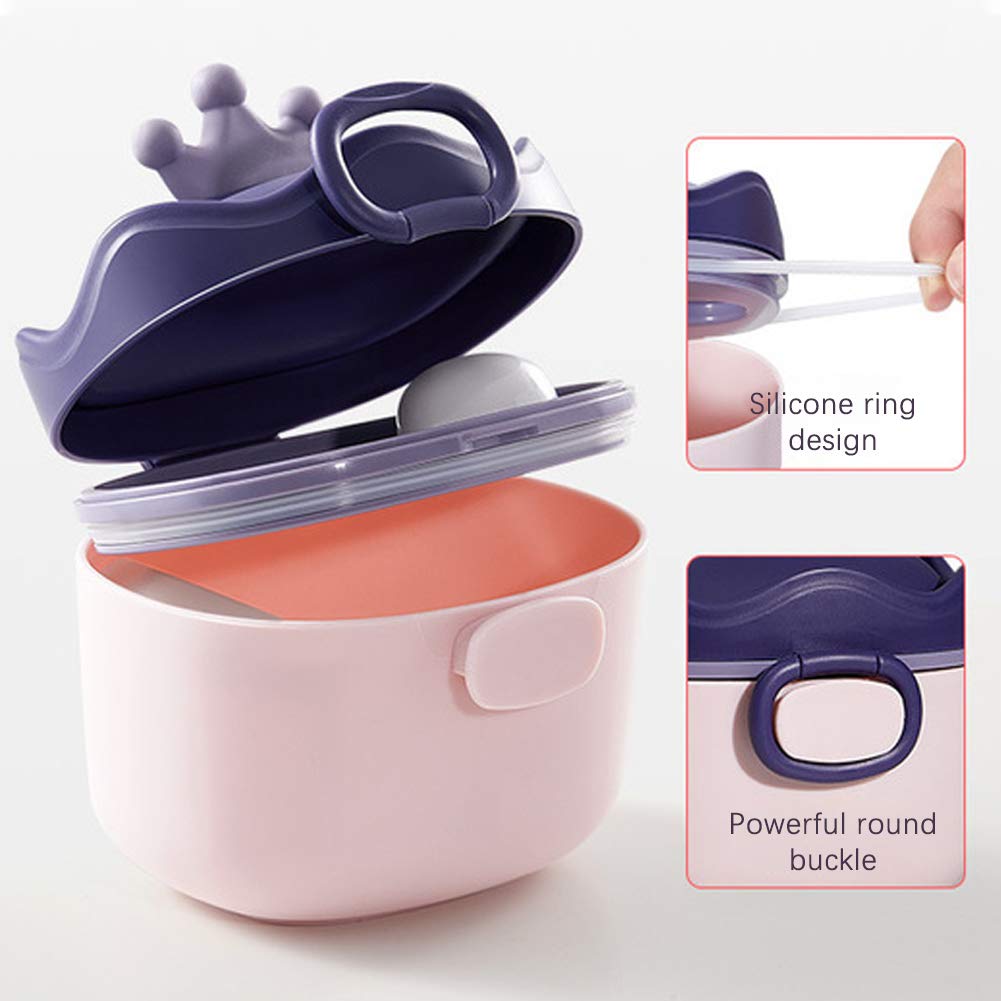 Portable Baby Formula Dispenser with Scoop - Powdered Milk & Snack Storage Container for Toddlers - Travel, Outdoor & On-the-Go Feeding (Yellow, Small) | Perfect for Daycare, Park Outings & Family Trips