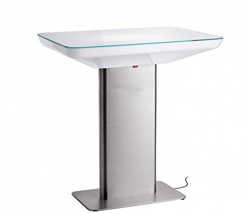 GOWE H76 LED Illuminated Modern Dining Table for 4 People - Adjustable LED Coffee Table for Bar, Living Room, Meeting Room & Events - Perfect for Home Decor, Parties and Office Meetings