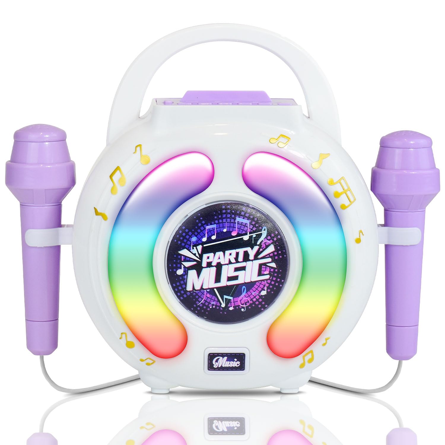 BAKAM Kids Karaoke Machine with 2 Wireless Microphones - Portable Singing Toy for Boys & Girls Ages 3-12 - Perfect Birthday Gift for Toddlers & Children - Great for Home Parties, Playdates & Family Entertainment (Model 6010)