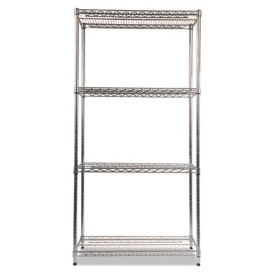Alera NSF Certified 4-Tier Wire Shelving Unit - 36