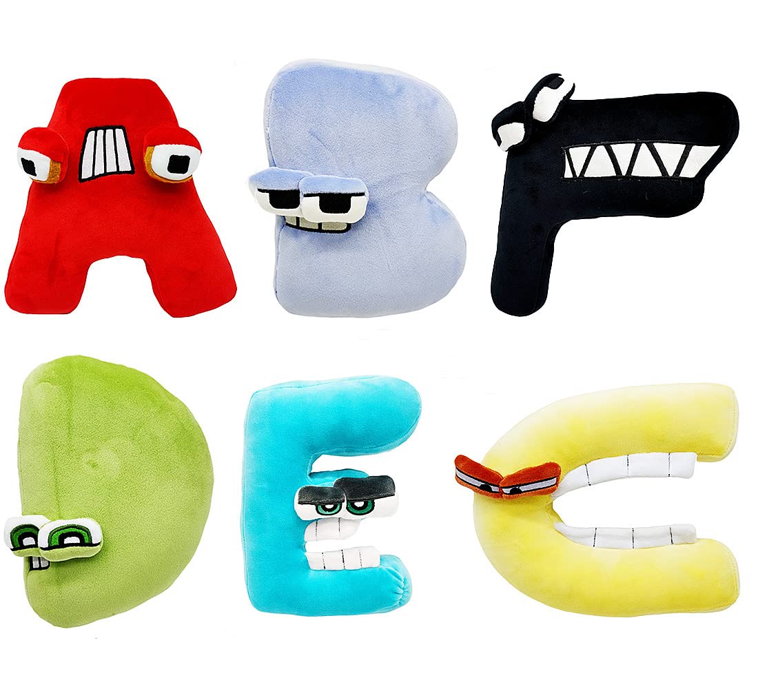 Alphabet Lore Plush Toys - 8 Inch Soft & Cuddly ABCDEF Letter Stuffed Animals for Kids | Preschool Learning Toys, Birthday & Christmas Gifts | Perfect for Nursery Decor, Early Education & Cuddle Time