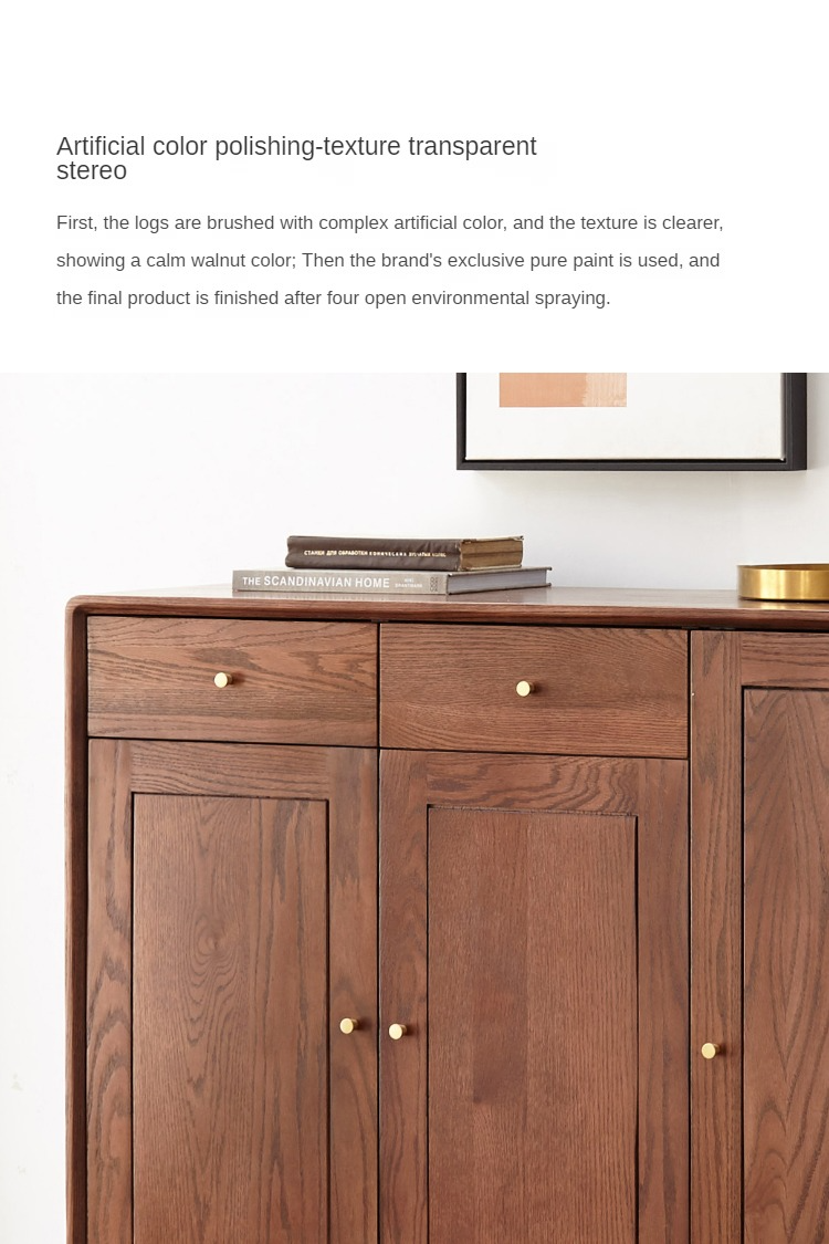 Solid Oak Wood Shoe Storage Cabinet - Modern Entryway Organizer with Ventilation Holes | Perfect for Small Spaces, Hallway, Mudroom & Apartment Entry