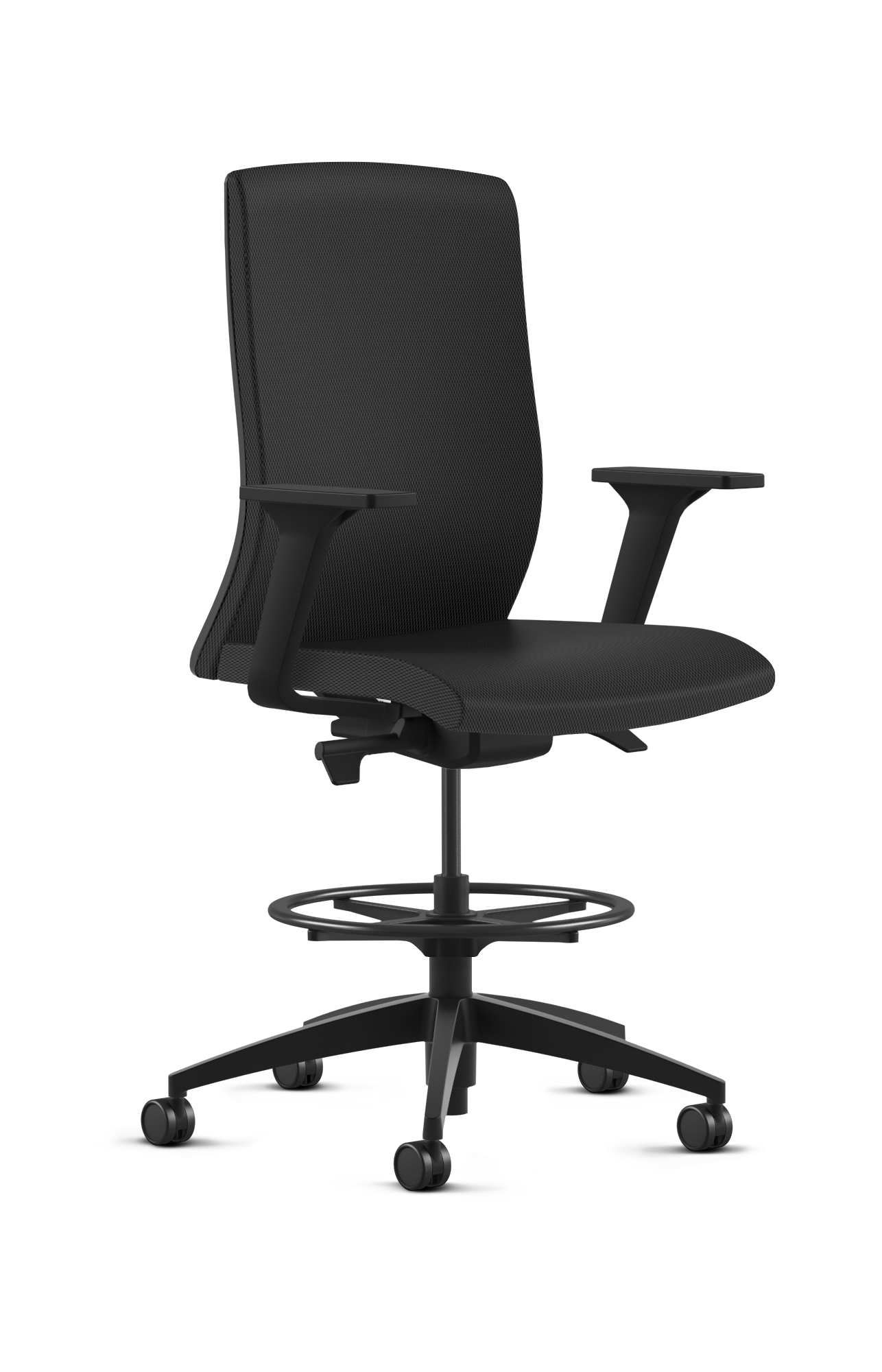9 TO 5 CORE Ergonomic 8 or 10 Inch Fabric Stool with Foot Ring (2266 or 2268) - Perfect for Office, Home, and Studio Seating Comfort