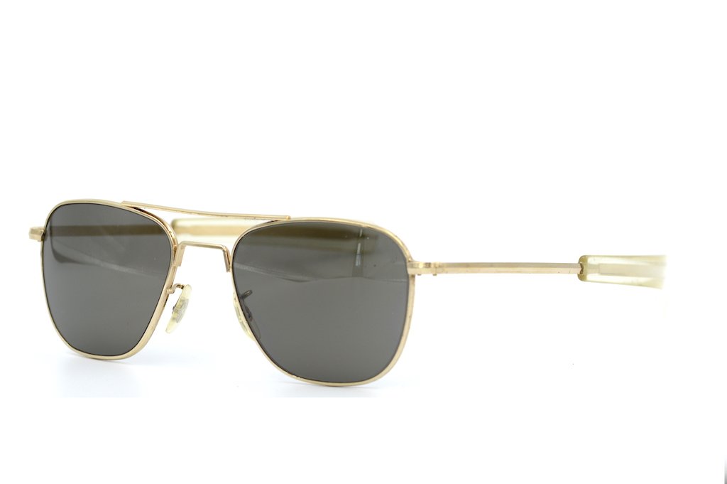 American Optical Command 23K Gold Plated Sunglasses - Premium Luxury Aviator Style for Men & Women - Perfect for Driving, Travel, and Outdoor Activities