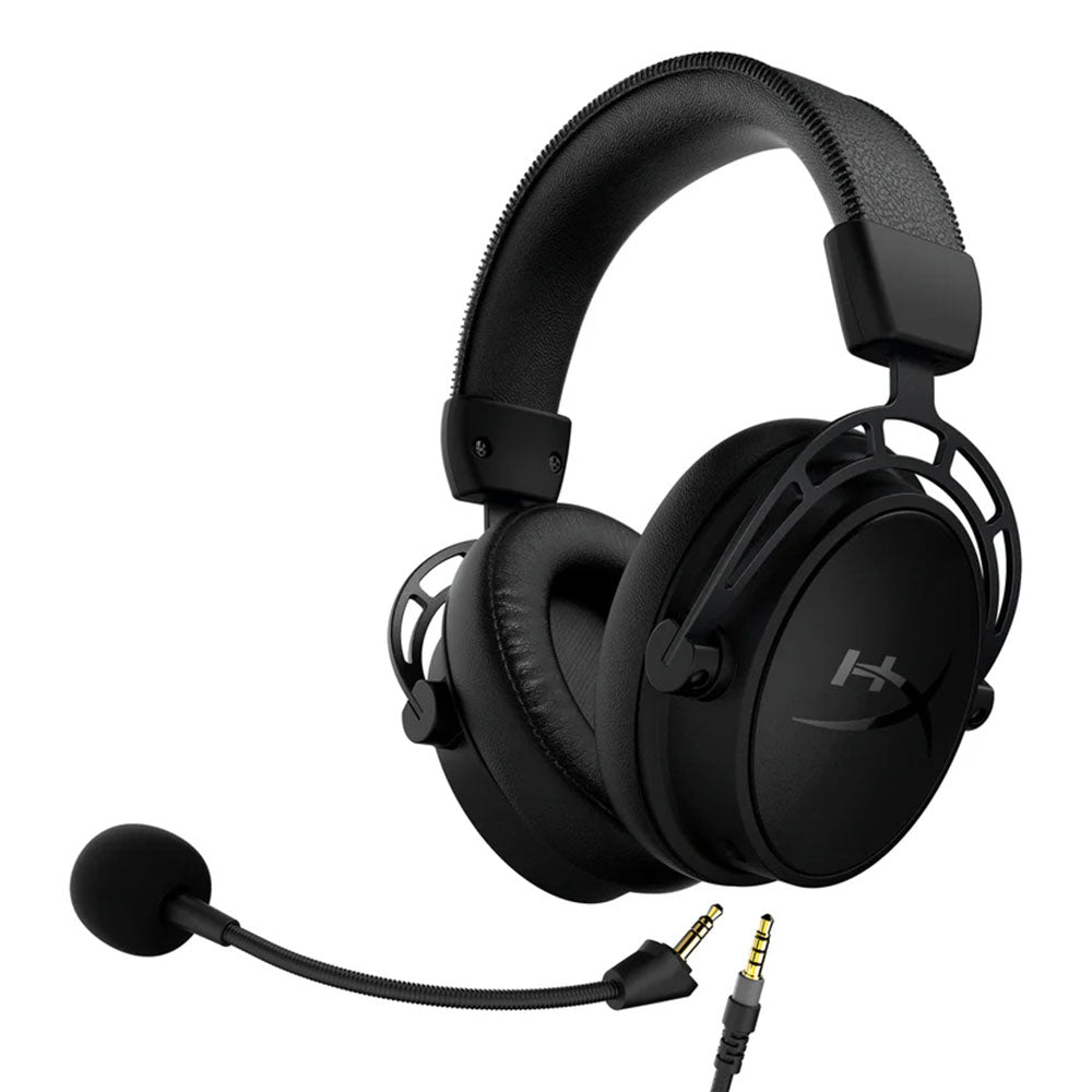HyperX Cloud Alpha S Gaming Headset - Wired PC Headphones with 7.1 Surround Sound, Dual Chamber Drivers, Bass Adjustment & Noise Cancelling Mic (Black) - Perfect for Competitive Gaming, Streaming & Online Meetings