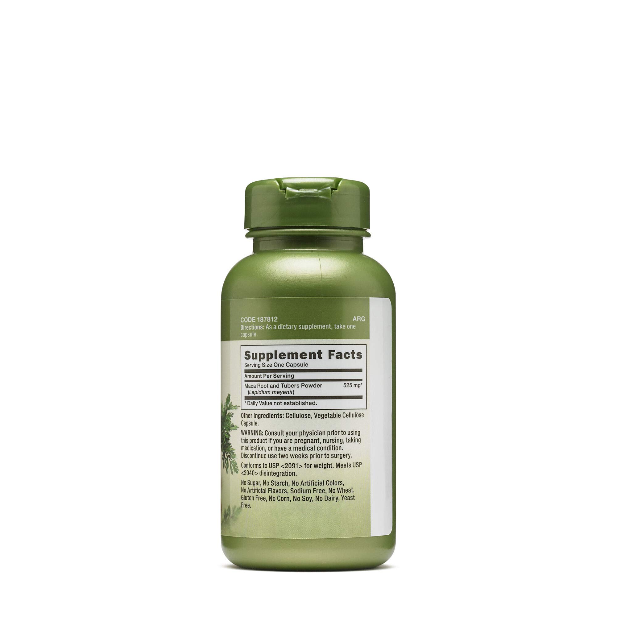 GNC Herbal Plus Maca Root 525mg, 100 Capsules - Natural Energy & Vitality Supplement for Men & Women - Supports Stamina, Endurance & Hormonal Balance - Perfect for Fitness, Workout & Daily Wellness