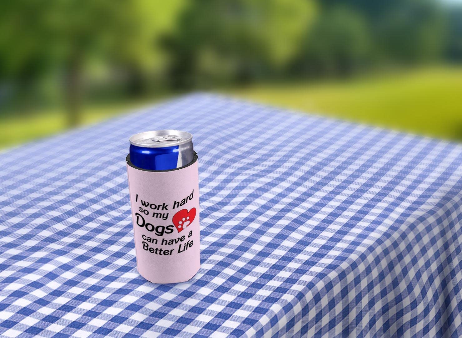 **96-Pack Ultra Slim Can Coolers with Heart Paw Print - Perfect Gifts for Dog Lovers & Men - Keep Drinks Cold at Work, Home, or Outdoors**