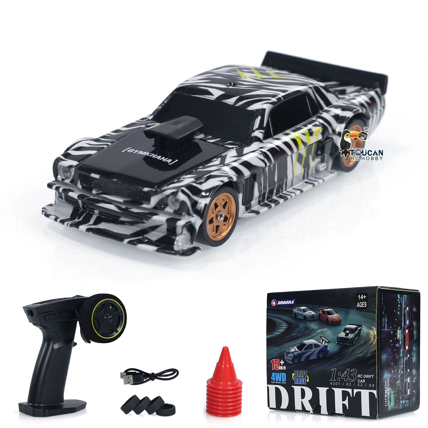 1/43 Scale 4WD RC Drift Car - 2.4GHz Radio Control High Speed Mini Racing Toy - Perfect for Indoor Drifting, Backyard Racing & RC Hobby Enthusiasts