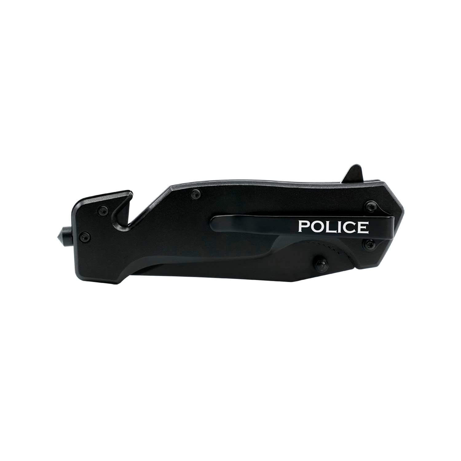 Black Police Folding Elite Tactical Knife - Premium Rescue Tool for Law Enforcement & First Responders - Perfect Gift for Cops, Military & Emergency Personnel - Ideal for Duty Gear, Outdoor Survival & Emergency Situations