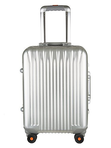 Premium All-Aluminum Carry-On Luggage - TSA Approved Hard Shell Spinner Suitcase with Grade 5 Aluminum Magnesium Alloy | Perfect for Business Travel & Weekend Getaways