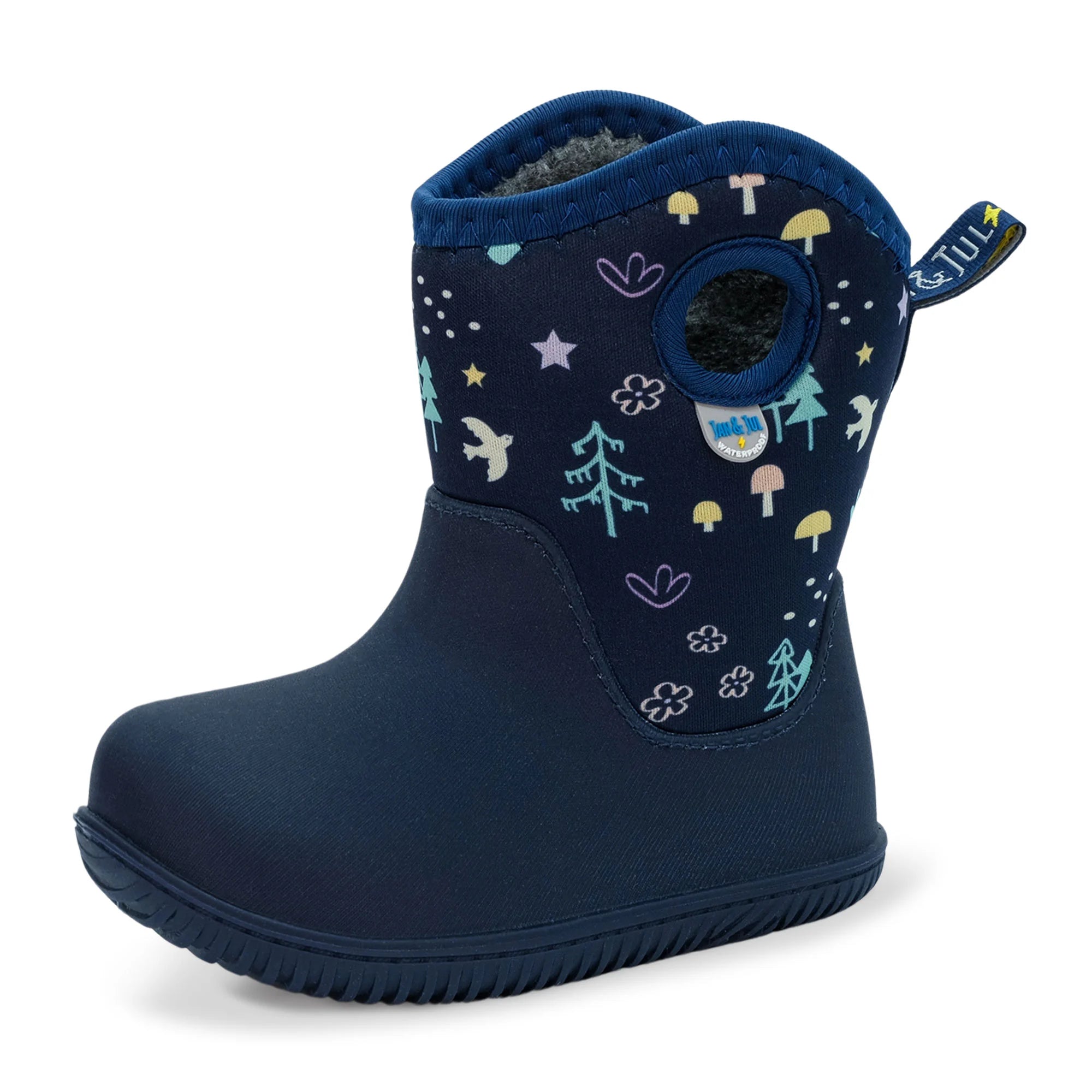 Jan & Jul Navy Forest Toasty Dry Lite Boots - Waterproof Winter Boots for Kids, Warm Snow Boots with Non-Slip Sole - Perfect for Outdoor Play, Snowy Days & Cold Weather Adventures
