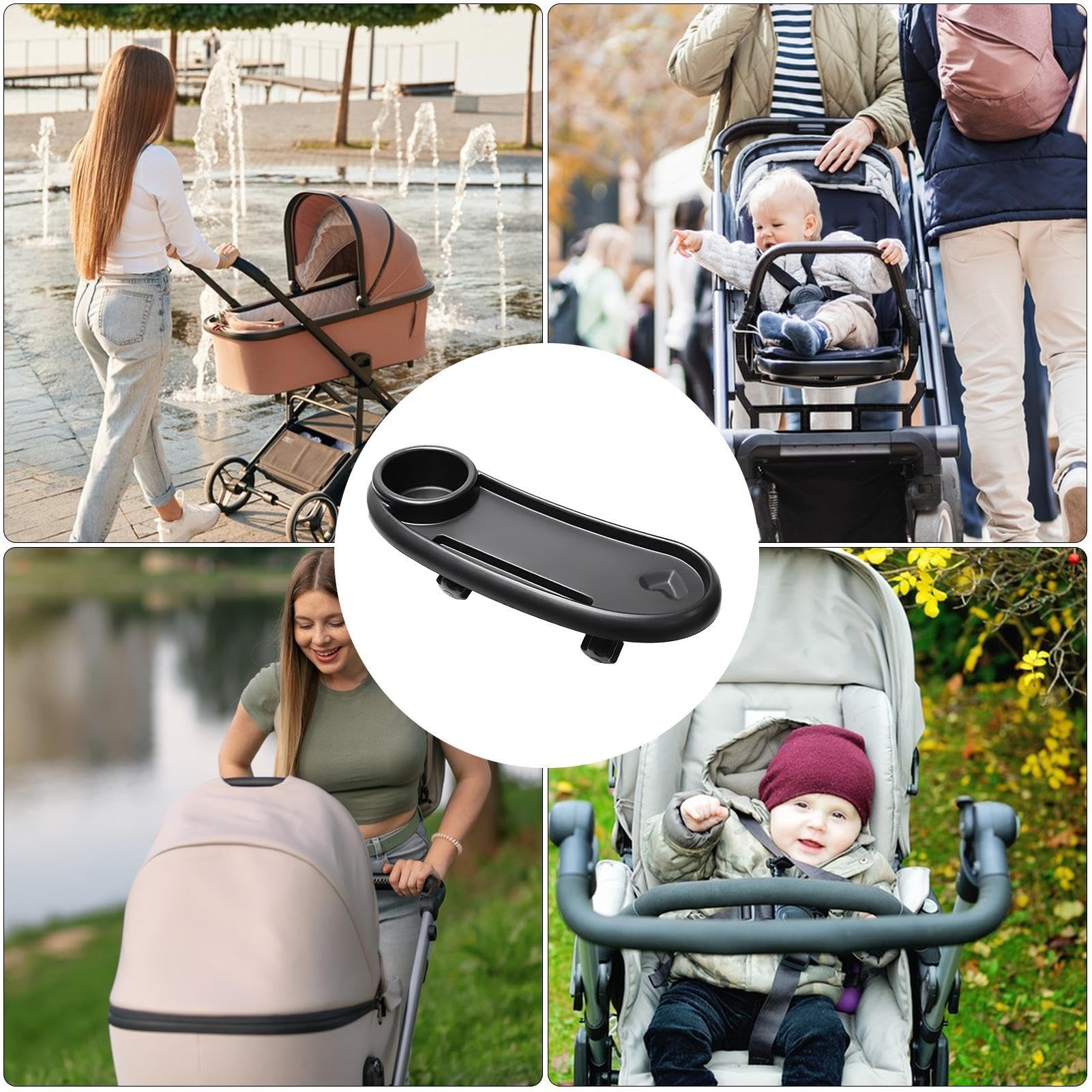 **Upgraded Adjustable Stroller Snack Tray with Phone Holder – Secure & Convenient Snack Organizer for Babies & Toddlers – Perfect for On-the-Go Feeding & Entertainment**