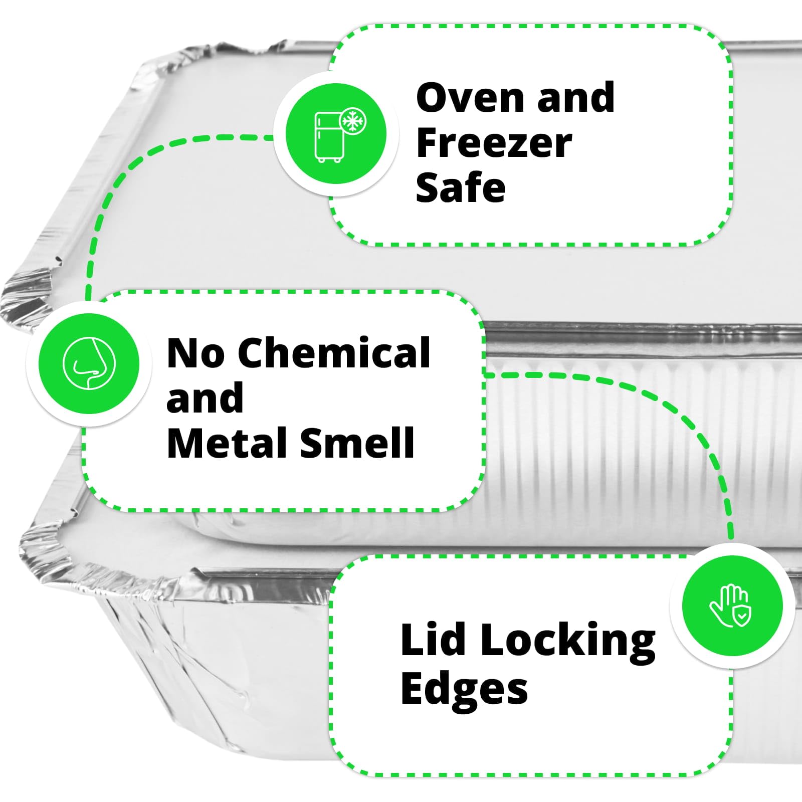 IDL Packaging 4 lb. Oblong Aluminum Foil Pans with Lids - 13