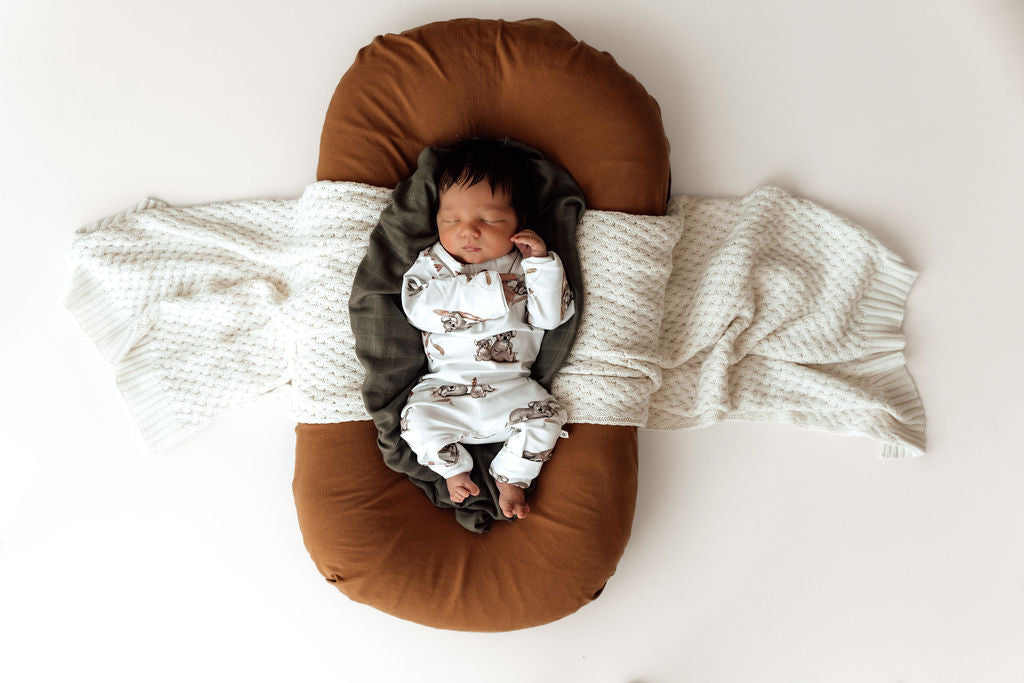 Organic Baby Growsuit with Koala Print - Soft & Snug One-Piece Outfit for Newborns & Infants - Perfect for Playtime, Naptime & Photo Shoots